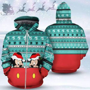 Mickey And Minnie Cute Hide And Seek 3D Printed Hoodie/Zipper Hoodie