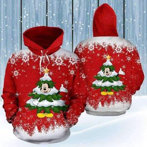 Mickey Christmas Tree – Hoodie 3D Printed Hoodie/Zipper Hoodie