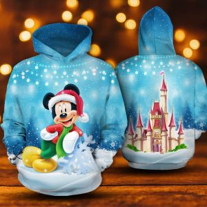 Mickey Disney Castle Art 3D Printed Hoodie/Zipper Hoodie