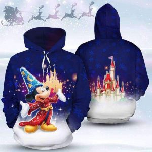 Mickey Fantasia Disney Castle 3D Printed Hoodie/Zipper Hoodie