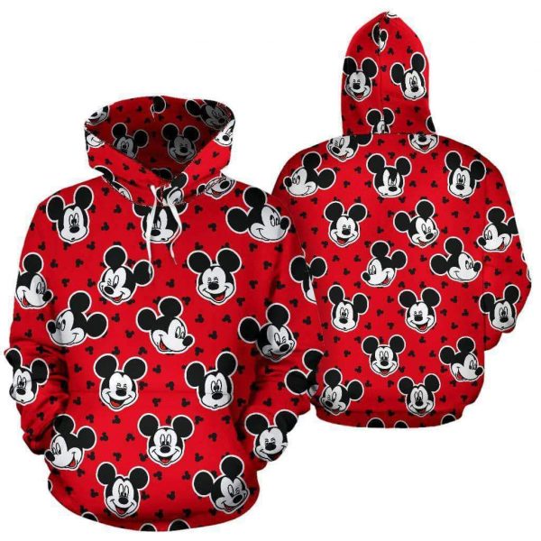 Mickey Head Pattern 3D Printed Hoodie/Zipper Hoodie