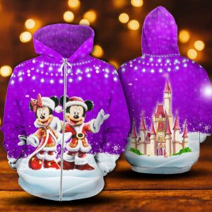 Mickey Minnie Christmas Costume 3D Printed Hoodie/Zipper Hoodie