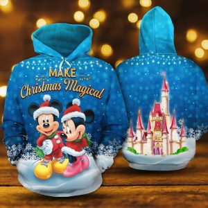 Mickey Minnie Make Christmas Magical 3D Printed Hoodie/Zipper Hoodie
