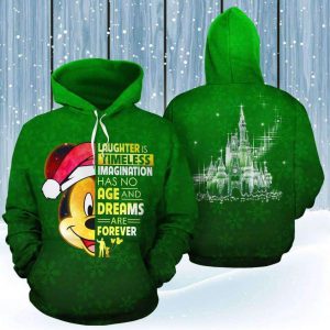 Mickey Mouse Face Christmas Quote Green 3D Printed Hoodie/Zipper Hoodie