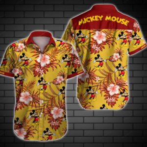 Mickey Mouse Hawaiian Shirt Summer Button Up