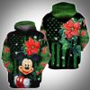 Mickey Poinsettia 3D Printed Hoodie/Zipper Hoodie
