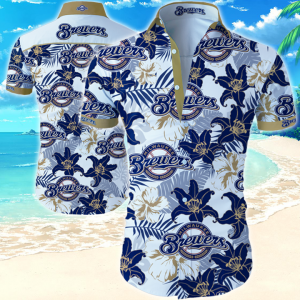 Milwaukee Brewers Hawaiian Shirt Summer Button Up