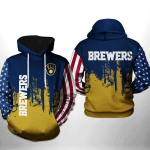 Milwaukee Brewers MLB Team US 3D Printed Hoodie/Zipper Hoodie