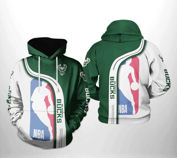 Milwaukee Bucks NBA Team 3D Printed Hoodie/Zipper Hoodie