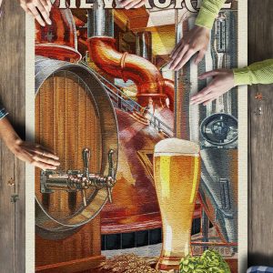 Milwaukee, Wisconsin Art Of The Beer Jigsaw Puzzle Set