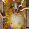 Miniature American Shepherds Dog Colorful Jigsaw Puzzle Set