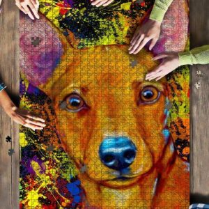 Miniature Pinscher Dog Colorful Jigsaw Puzzle Set