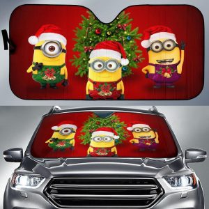 Minions Christmas Car Auto Sun Shade