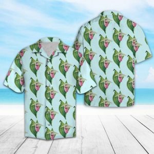 Minnesota Pink And White Lady’s Slipper Hawaiian Shirt Summer Button Up