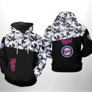 Minnesota Twins MLB Camo Veteran 3D Printed Hoodie/Zipper Hoodie