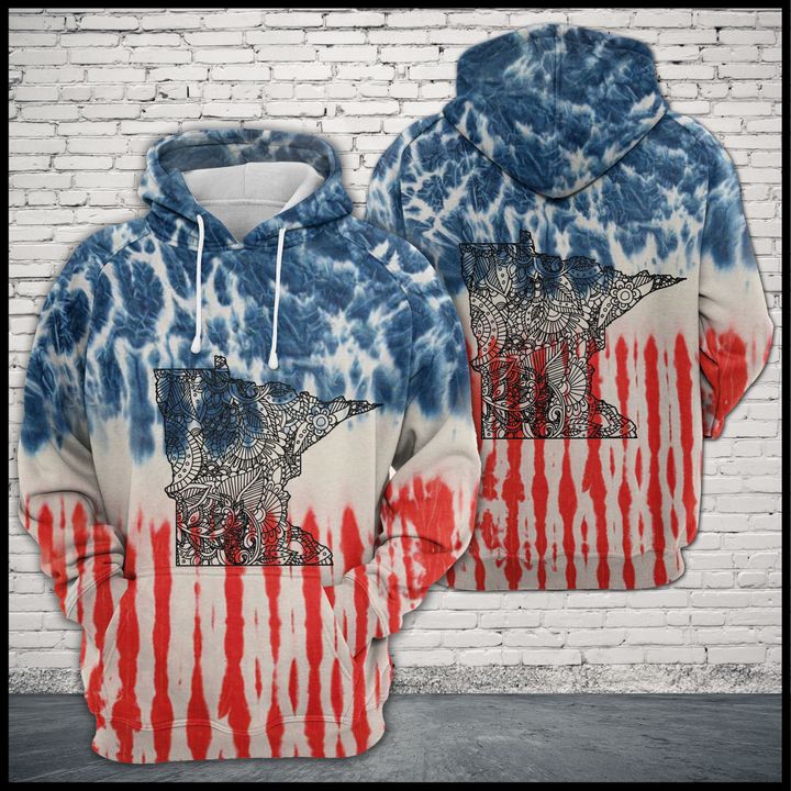 Minnesota Usa Tie Dye 3D Printed Hoodie/Zipper Hoodie Minnesota Usa Tie Dye 3D Printed Hoodie/Zipper Hoodie