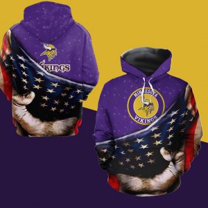 Minnesota Vikings 3D Printed Hoodie/Zipper Hoodie