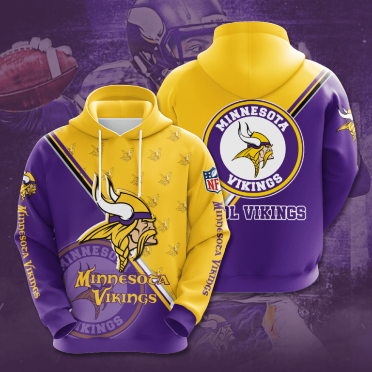 Minnesota Vikings 3D Printed Hoodie/Zipper Hoodie Minnesota Vikings 3D Printed Hoodie/Zipper Hoodie