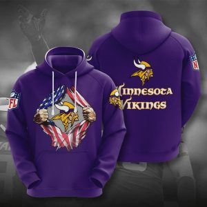 Minnesota Vikings 3D Printed Hoodie/Zipper Hoodie