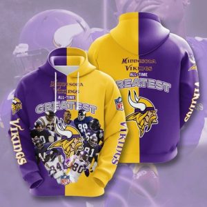 Minnesota Vikings 3D Printed Hoodie/Zipper Hoodie