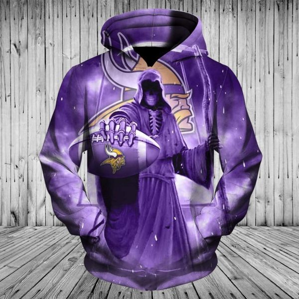 Minnesota Vikings 3D Printed Hoodie/Zipper Hoodie