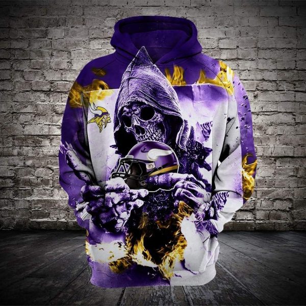 Minnesota Vikings 3D Printed Hoodie/Zipper Hoodie