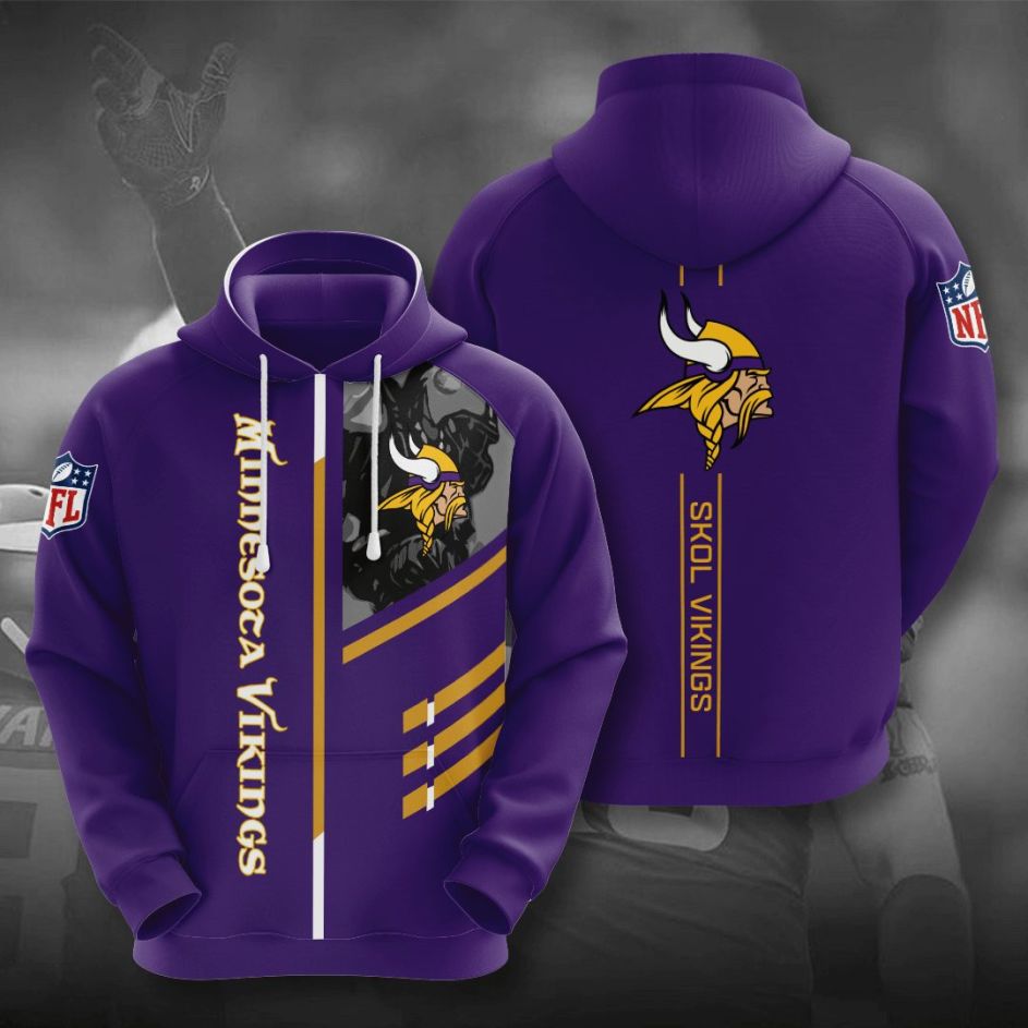 Minnesota Vikings Football 3D Printed Hoodie/Zipper Hoodie Minnesota Vikings Football 3D Printed Hoodie/Zipper Hoodie