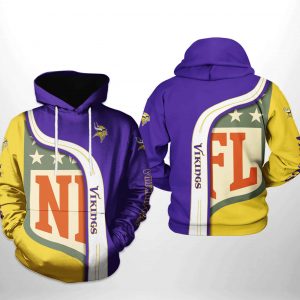 Minnesota Vikings NFL Team 3D Printed Hoodie/Zipper Hoodie
