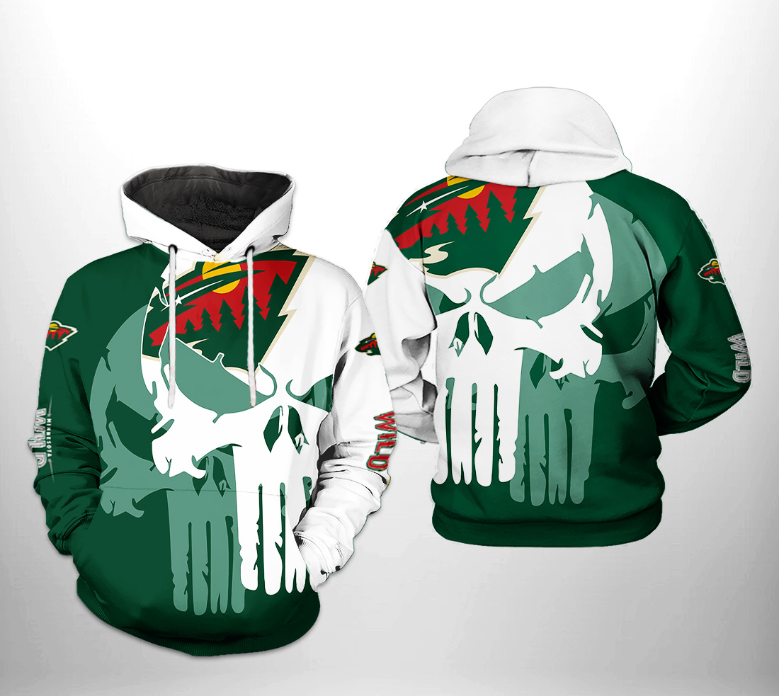 Minnesota Wild NHL Team Skull 3D Printed Hoodie/Zipper Hoodie Minnesota Wild NHL Team Skull 3D Printed Hoodie/Zipper Hoodie