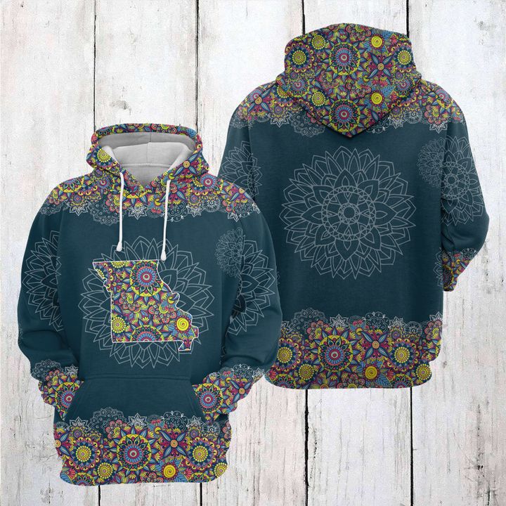 Missouri Mandala 3D Printed Hoodie/Zipper Hoodie Missouri Mandala 3D Printed Hoodie/Zipper Hoodie