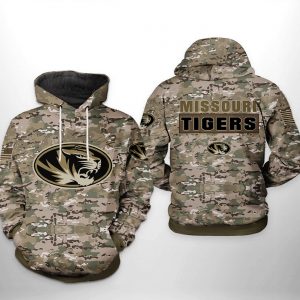 Missouri Tigers NCAA Camo Veteran 3D Printed Hoodie/Zipper Hoodie