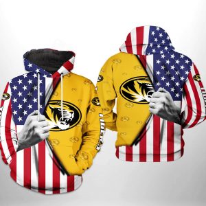 Missouri Tigers NCAA US Flag 3D Printed Hoodie/Zipper Hoodie