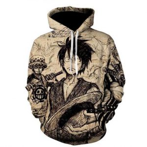 Monkey D Luffy 3D Printed Hoodie/Zipper Hoodie