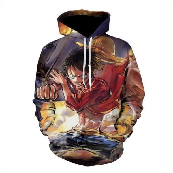 Monkey D Luffy 3D Printed Hoodie/Zipper Hoodie Monkey D Luffy 3D Printed Hoodie/Zipper Hoodie
