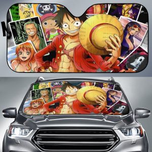 Monkey D. Luffy One Pieces Anime Car Auto Sun Shade