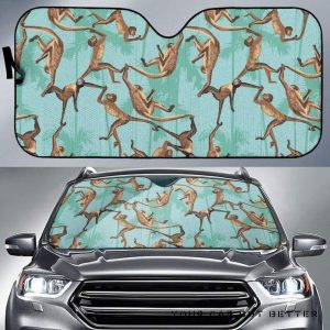 Monkey Palm Tree Car Auto Sun Shade