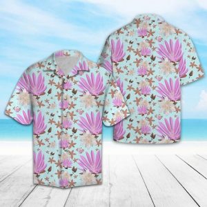 Montana Bitterroot Flower Hawaiian Shirt Summer Button Up
