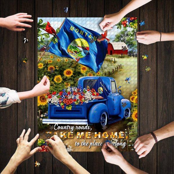 Montana Country Roads Jigsaw Puzzle Set
