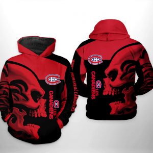 Montr?al Canadiens NHL Skull 3D Printed Hoodie/Zipper Hoodie