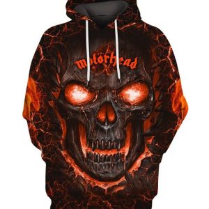 Mot?rhead Lava Skull 3D Printed Hoodie/Zipper Hoodie