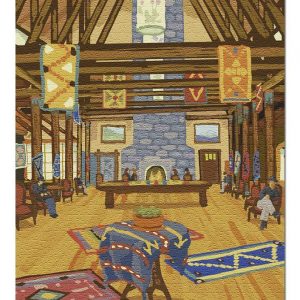 Mount Rainier Paradise Inn Lobby Jigsaw Puzzle Set