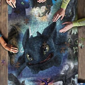 Movie Cartoon How To Train Your Dragon, Toothless Jigsaw Puzzle Set