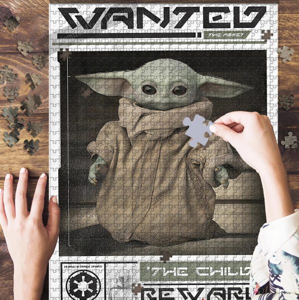 Movie Star War, Baby Yoda Wanted Jigsaw Puzzle Set