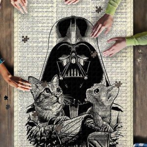 Movie Star Wars, Darth Vader With Cats Jigsaw Puzzle Set