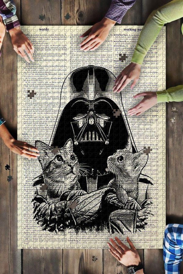 Movie Star Wars, Darth Vader With Cats Jigsaw Puzzle Set