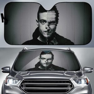 Mr Robot Glitch Rami Maleks Car Auto Sun Shade