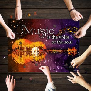 Music Is The Voice Of The Soul Guitar Jigsaw Puzzle Set