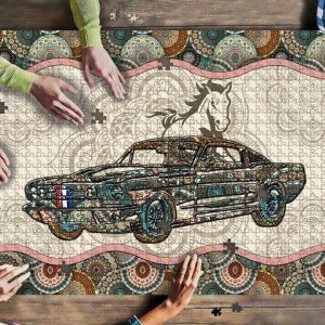 Mustang Car Jigsaw Puzzle Set