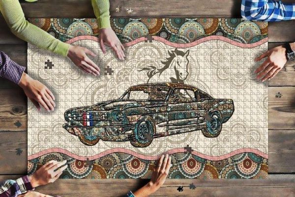 Mustang Car Jigsaw Puzzle Set