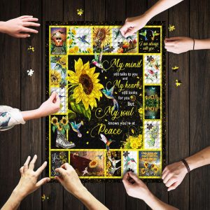 My Soul Knows You Are At Peace Hummingbird Jigsaw Puzzle Set